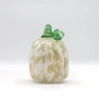 Warm White LED Cream Glass Pumpkin by Ashland