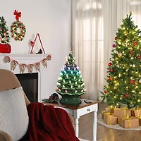 Mr. Christmas 24" Nostalgic Green Ceramic Tree with RGB Lightshow