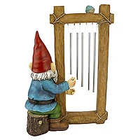 Design Toscano 14" Ringing His Chimes Garden Gnome Statue