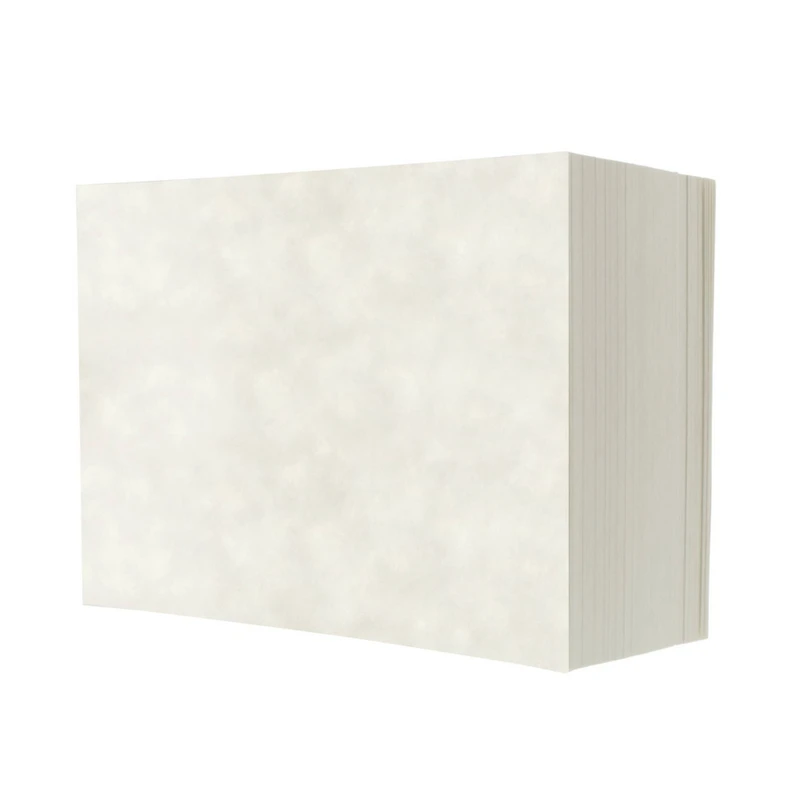 JAM Paper 5" x 7" White Parchment Flat Note Cards, 250ct.