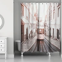 Lisbon Trolley 71" x 74" Shower Curtain