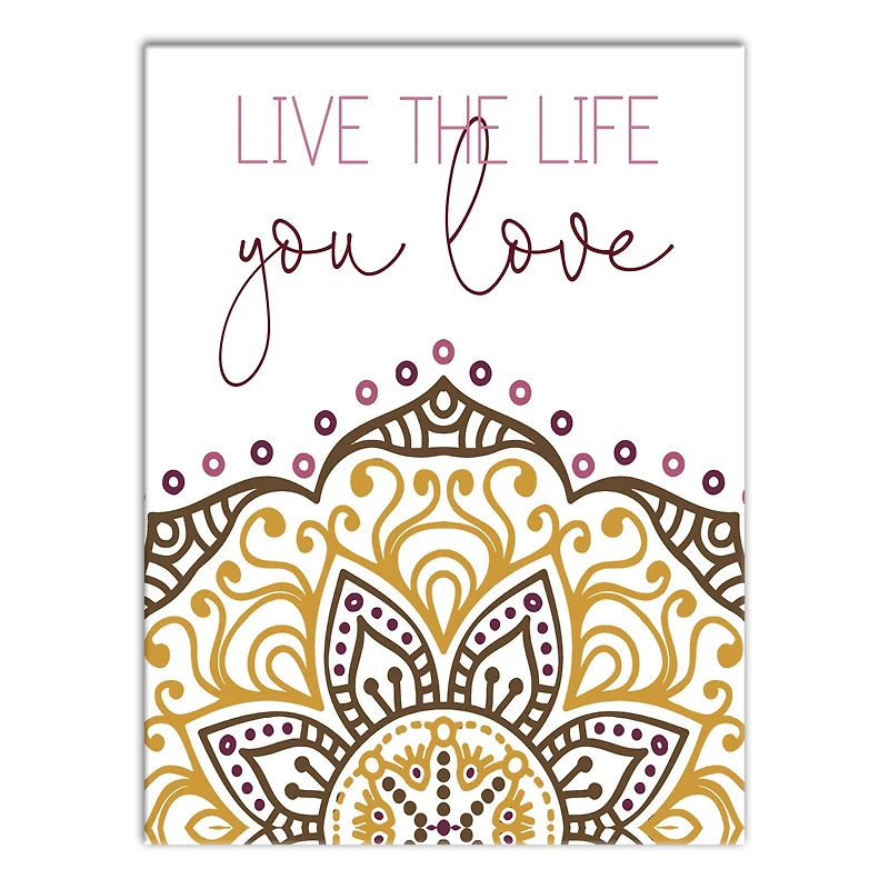 Live The Life You Love 12" x 16" Canvas Wall Art