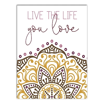 Live The Life You Love 12" x 16" Canvas Wall Art