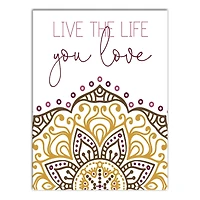 Live The Life You Love 12" x 16" Canvas Wall Art
