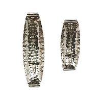 Set of 2 Silver Stainless Steel Contemporary Wall Sconce, 13.5", 18.5"