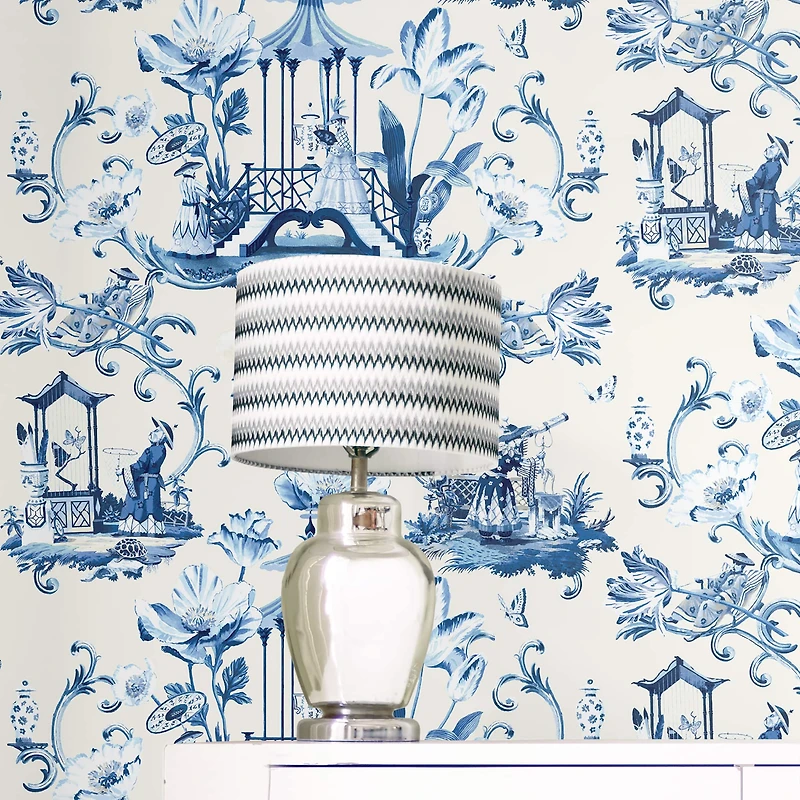 Harrison Howard East of the Moon Delft Peel & Stick Wallpaper