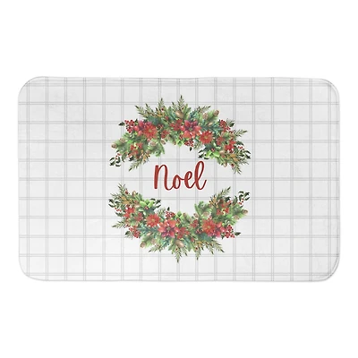 Noel Holly Wreath Bath Mat