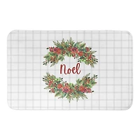 Noel Holly Wreath Bath Mat