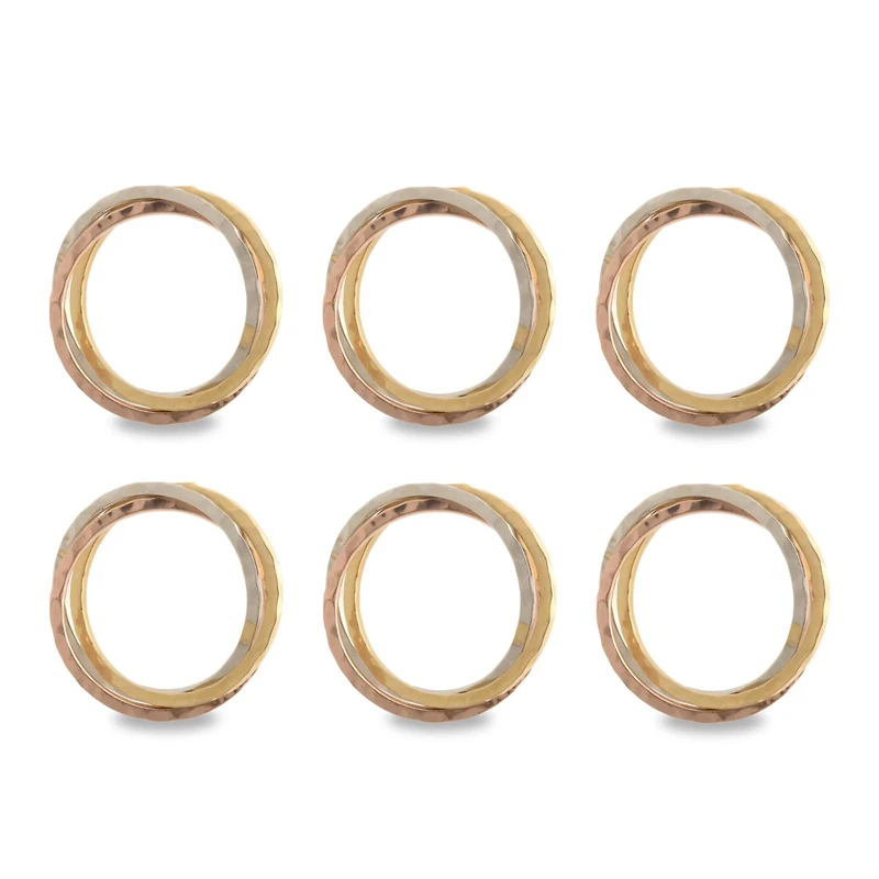 DII® Triple Intertwined Napkin Rings, 6ct.