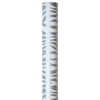 JAM Paper Safari Silver & White Zebra Gift Wrap, 2ct.