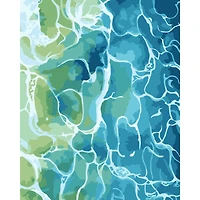 8" x 10" Abstract Water Paint-by-Number Kit with Wood Display Hanger by Artist's Loft®