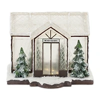 10" Winter Garden Greenhouse LED Tabletop Town Décor