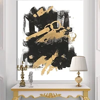 Designart - Gold and Black drift I