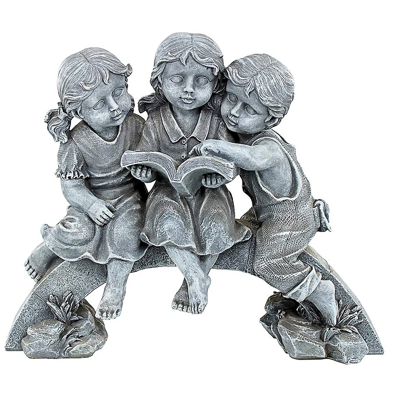 Design Toscano 14.5" Nature's Scholars Reading Children Garden Statue