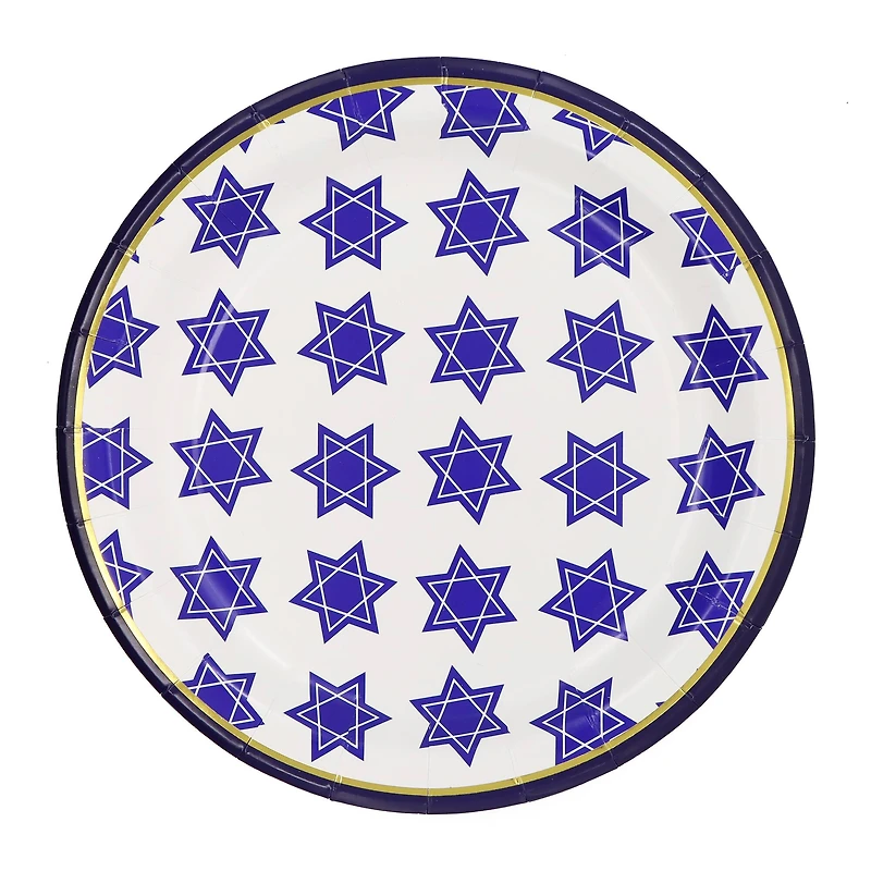 9" Star of David Paper Plates, 12ct. by Ashland®