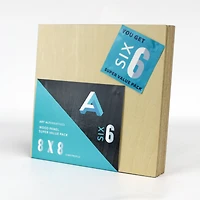Art Alternatives 6 Pack 8" x 8" Uncradled Wood Panel Super Value Pack