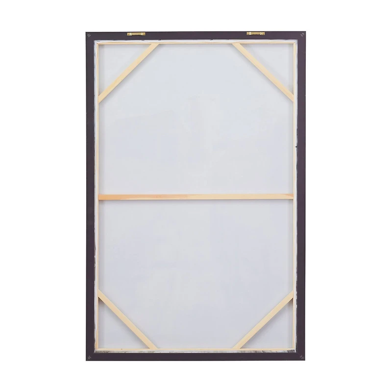 Brown Polystone Modern Farmhouse Framed Wall Art, 48" x 32" x 2"