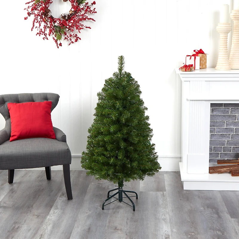 4ft. Pre-Lit Virginia Fir Artificial Christmas Tree, Clear Lights
