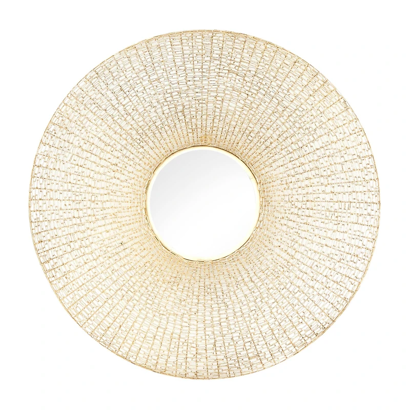 CosmoLiving by Cosmopolitan Gold Iron Contemporary Wall Mirror