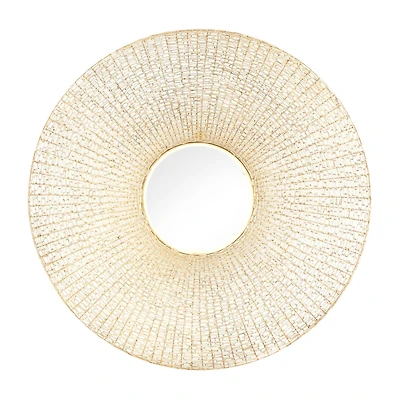 CosmoLiving by Cosmopolitan Gold Iron Contemporary Wall Mirror