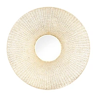 CosmoLiving by Cosmopolitan Gold Iron Contemporary Wall Mirror