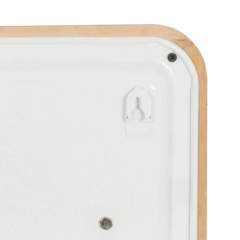 Set of 2 White Metal Farmhouse Wall Decor 14", 10"