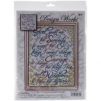 Design Works™ Serenity Prayer Counted Cross Stitch Kit