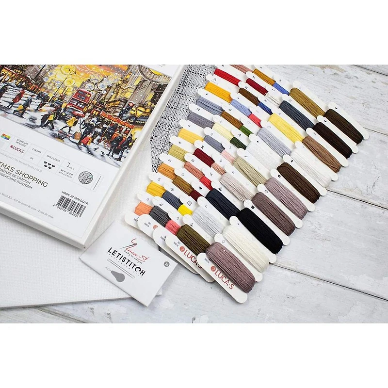 Luca-S Christmas Shopping Counted Cross Stitch Kit