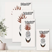 Designart - Moon and Sun Shapes In Retro Terracotta Tones II