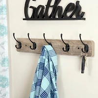 Household Essentials 5 Hook Wall Mounted Coat Rack