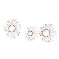 Gold Metal Glam Wall Mirror Set