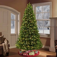 9ft. Pre-Lit Glacier Fir Artificial Christmas Tree, Clear Lights
