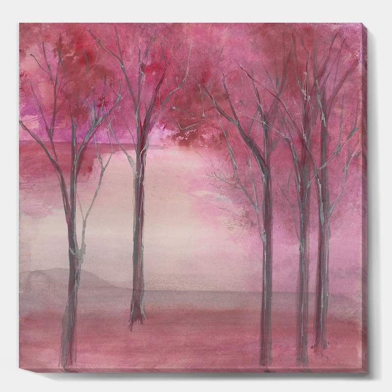 Designart - Shabby Pink Under the Trees