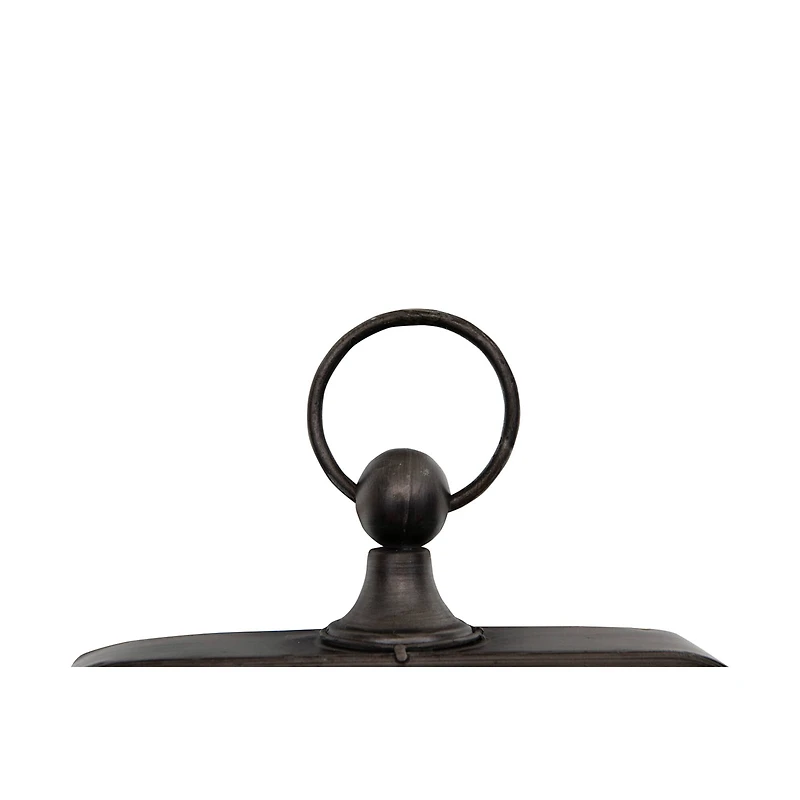 Hello Honey® Metal Rectangle Hanging Clock with Handle Decoration on Top