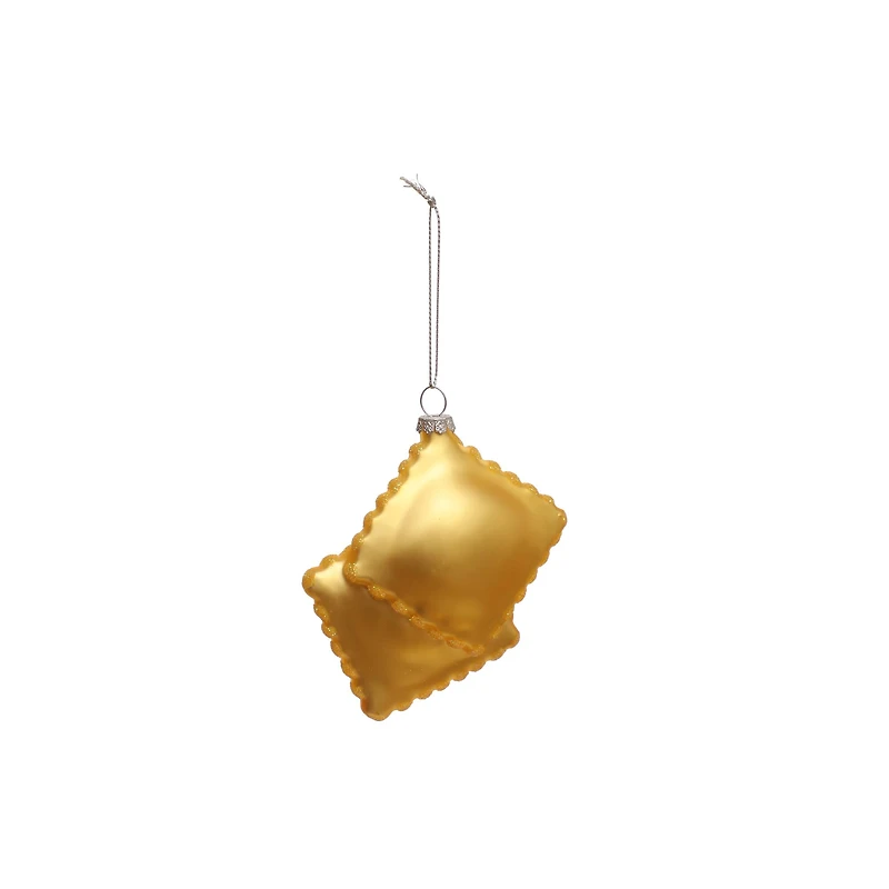 4" Ravioli Pasta Glass Ornament by Ashland®