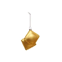 4" Ravioli Pasta Glass Ornament by Ashland®