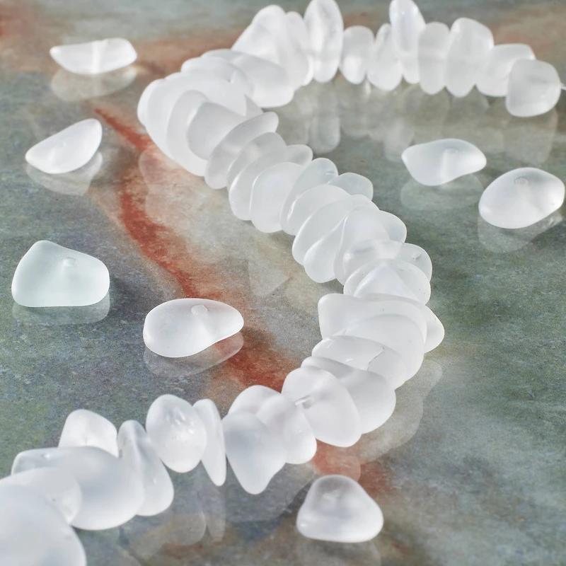 White Crackled Quartz Chip Beads by Bead Landing™