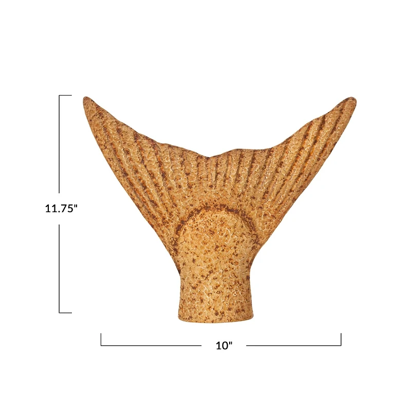 Hello Honey® 11.75" Distressed Gold Salmon Tail Metal Wall Décor