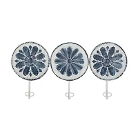 White Metal Farmhouse Wall Hook, 11" x 22" x 2"