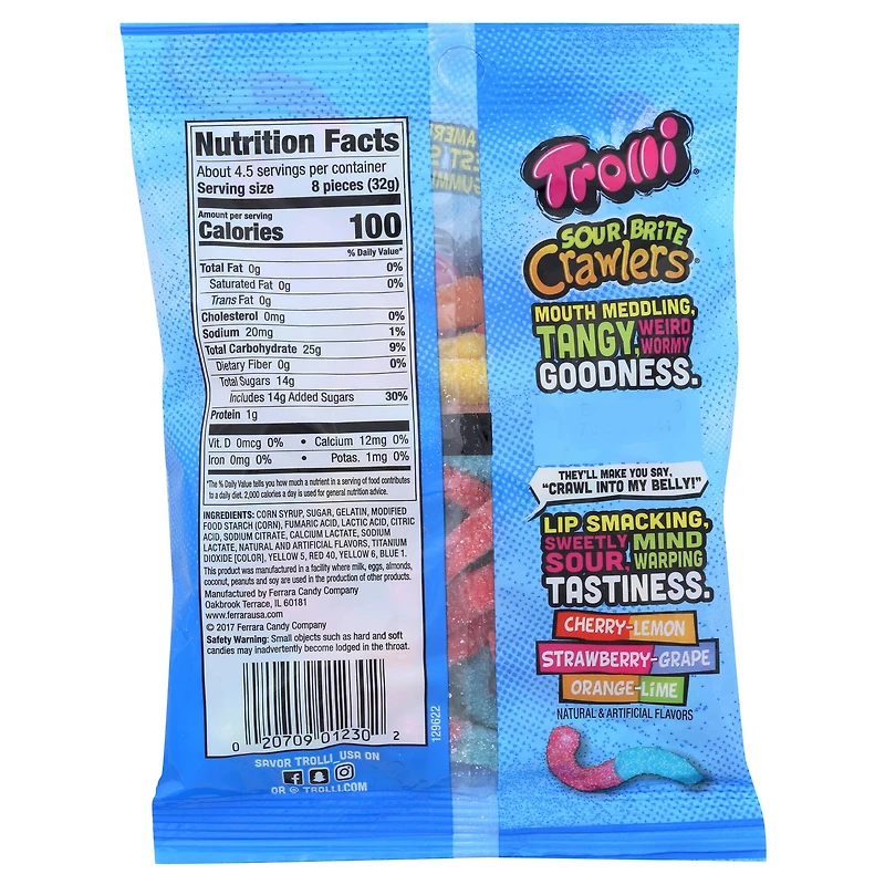 Trolli Sour Brite Crawlers Gummi Worms