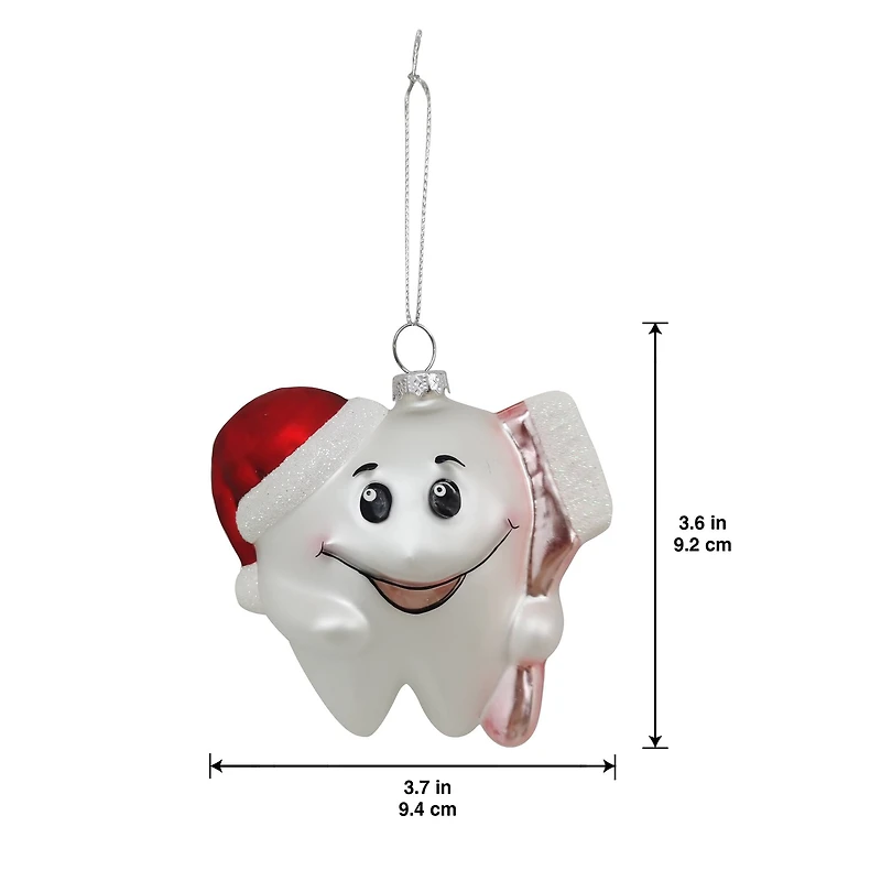 4" Happy Tooth Glass Ornament by Ashland®