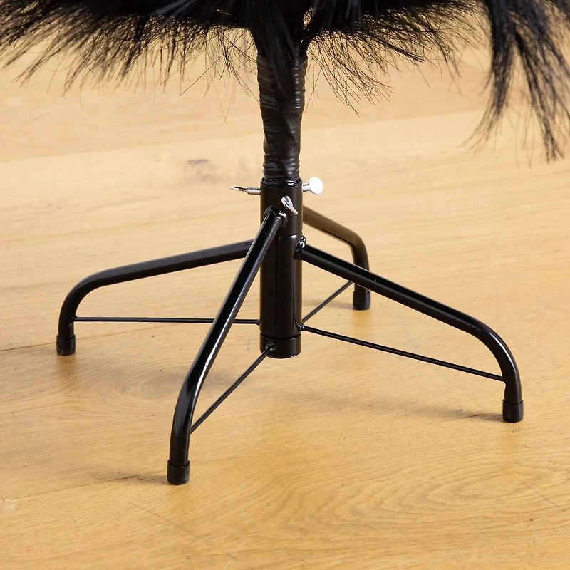 4ft. Artificial Halloween Black Pampas Grass Christmas Tree