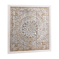 34" Brown Iron Rustic Wall Décor