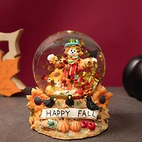 Scarecrow Happy Fall Harvest Snow Globe - 5.5"