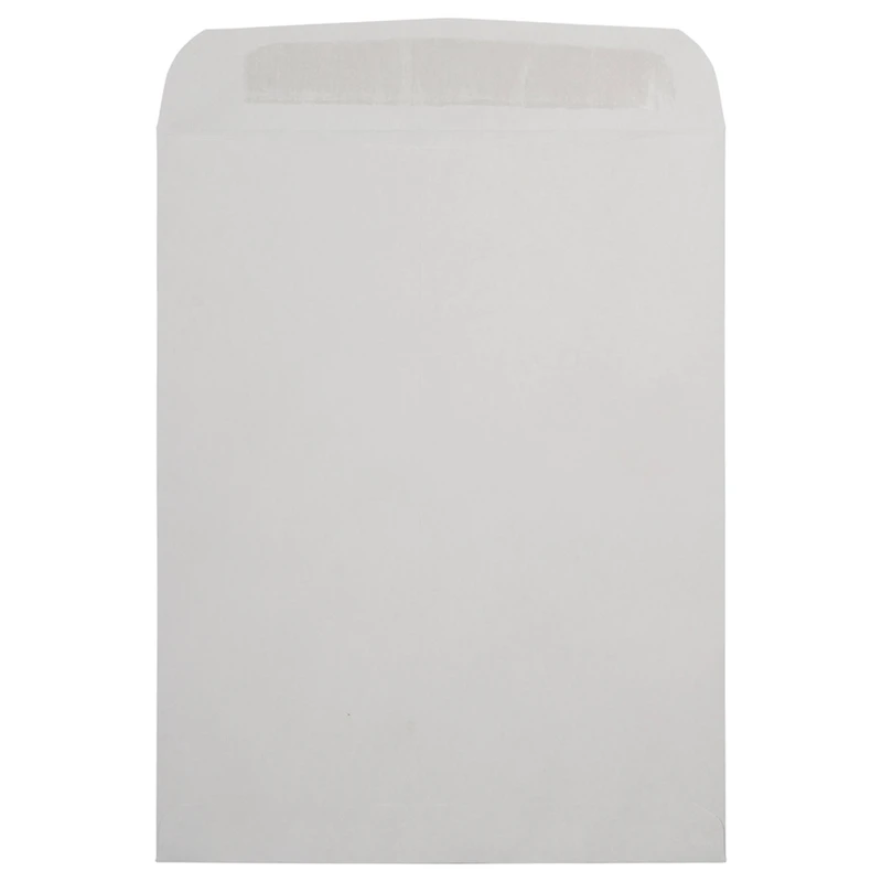 JAM Paper 12" x 15" Light Gray Kraft Open End Recycled Envelopes with Peel & Seal Closure