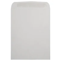 JAM Paper 12" x 15" Light Gray Kraft Open End Recycled Envelopes with Peel & Seal Closure