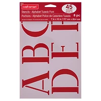 3" Tuxedo Alphabet Font Stencils by Craft Smart®