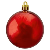 60ct Shiny Red Hot Shatterproof Ball Ornaments