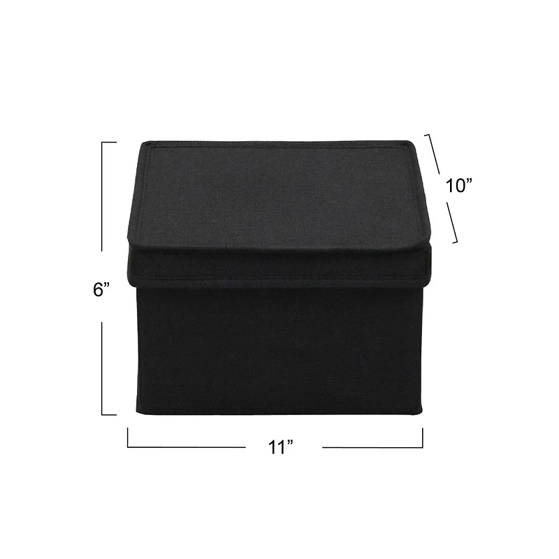 Household Essentials Fabric Storage Bin with Lid