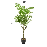 61" Green Vinyl Contemporary Potted Artificial Tree